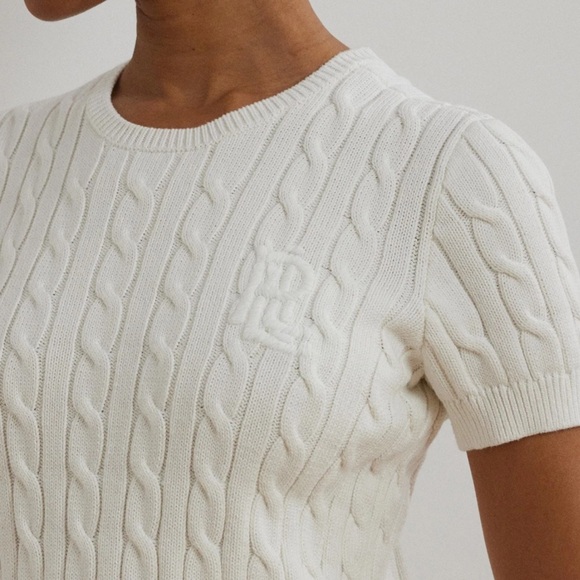 Polo Ralph Lauren Sweaters - Polo Ralph Lauren Julianna Cable-Knit Pima Cotton SS Sweater Women’s XL